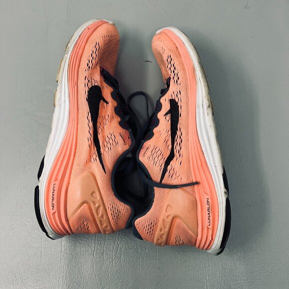Nike Lunarglide 5 Shoes Womens Size 8.5 Peach Black Dynamic Support Running - Picture 7 of 9